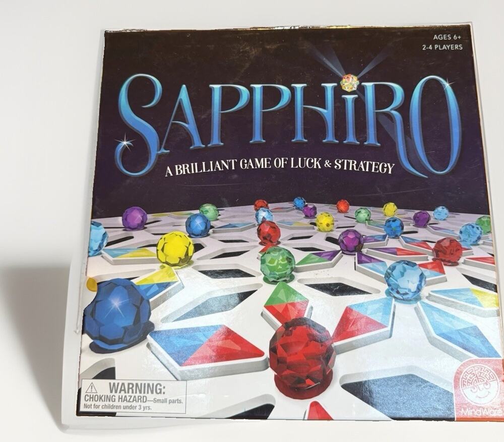 Sapphiro by MindWare Strategy Luck Jewels Board Game 2016 (Complete)